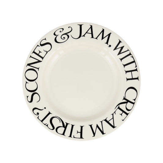 Black Toast Scones & Jam 8 1/2 Inch Plate