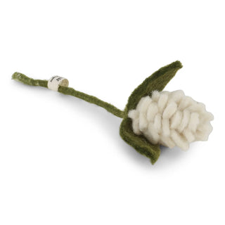 Felt Mini Artichoke Flower - White