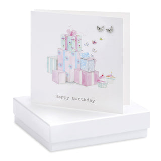 Boxed Birthday Presents Earring Card