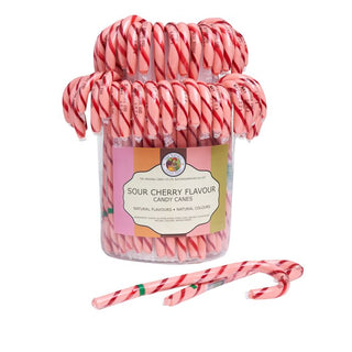 Sour Cherry Candy Canes in Display Tub 