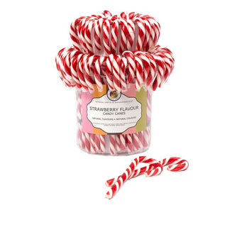 Strawberry Candy Canes in Display Tub