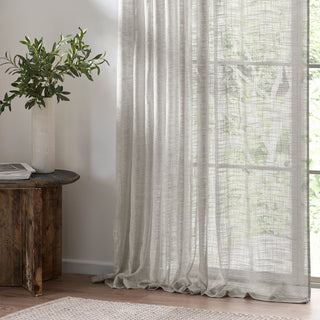 Cirrus Tab Top Sheer Curtain Panel Grey