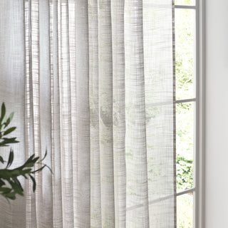 Cirrus Tab Top Sheer Curtain Panel Grey