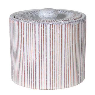 Beige Stripe Jar Small