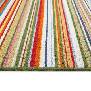 Candy Multi Green Stripe Door Mat