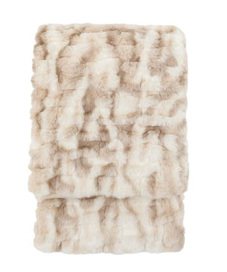 Deco Luxe Ruched Faux Fur Throw