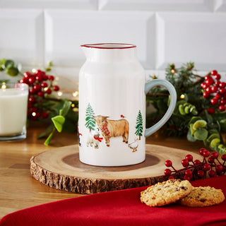 Christmas On The Farm Ceramic 1 Pint Jug