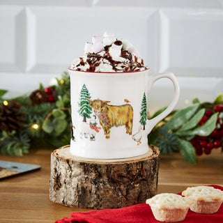 Christmas On The Farm Tankard China Mug