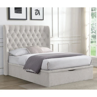 Clara Double Storage Bed Beige
