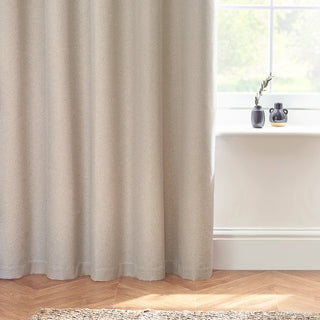 Dawn Textured Blackout Eyelet Curtains Linen 229x183cm