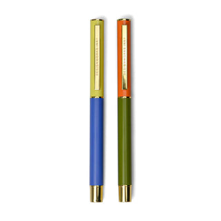 Colorblock Pens Cobalt & Army Green (set of 2)