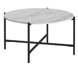 Baswara Marble & Iron Round Coffee Table