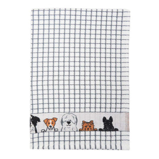 Charcoal Dogs Jacquard Tea Towel