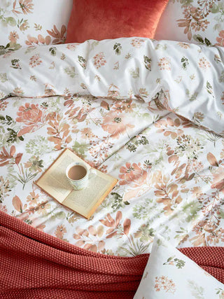 Lewcombe Terracotta Single Duvet Cover Set