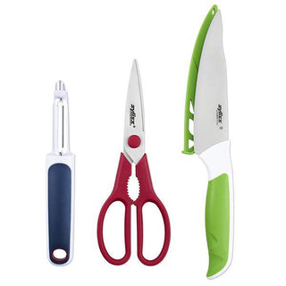 Comfort Utility Knife, Peeler and Scissors 3 Piece Set