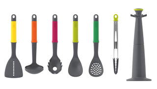 Elevate 6pce Utensil Carousel Set with Tongs Multi