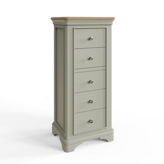 Faire Sage Green 5 Drawer Tall Chest