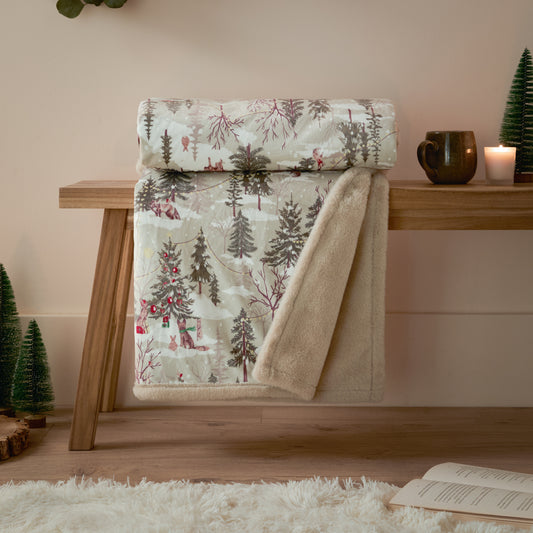 Forest Festivities Throw Natural