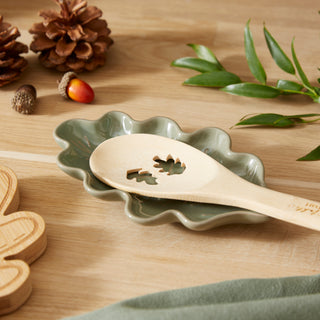 Forest Fable Ceramic Spoon Rest Leaf