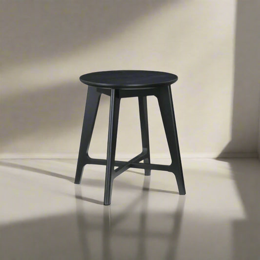 Carrington Round Lamp Table - Black