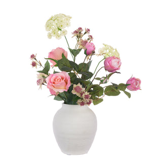 Pink Roses with Astrantia in Ceramic