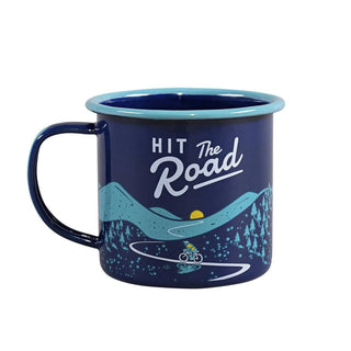 Hit the Road Enamel Camping Mug