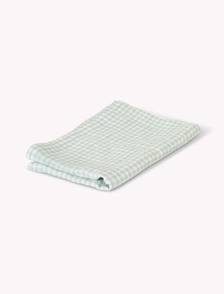 Oaksey Checked Runner Sky Blue