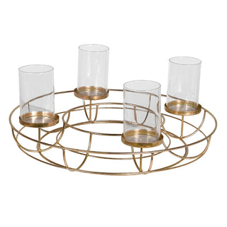 Gold Wreath Candle Holder
