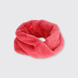 Chunky Faux Fur Snood- Salmon Pink