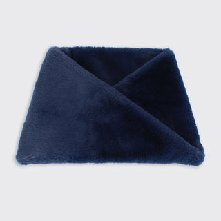 Chunky Faux Fur Snood - Navy Blue