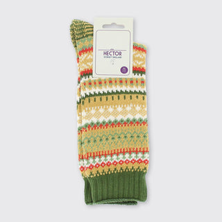 Hector Men's Fairisle Socks Green