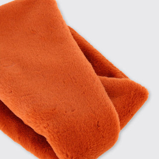 Chunky Faux Fur Snood- Burnt Orange