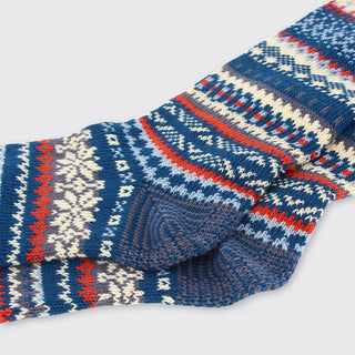 Hector Men's Fairisle Sock Navy