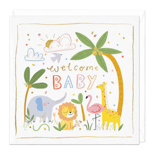 Welcome Baby Safari Card