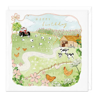 Happy Birthday Farm Yard Art Card