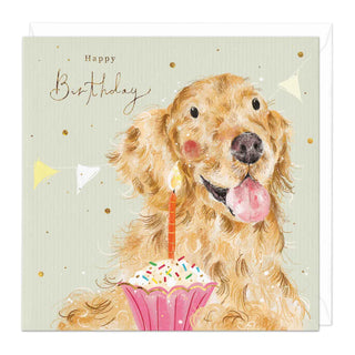 Cupcake Labrador Birthday Card