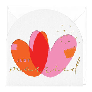 Just Married Heart Card