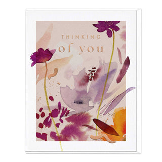Autumn Purple Thinking Of You Card