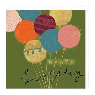 Patterned Balloons Birthday Card