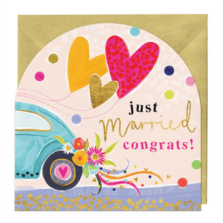 Neon Just Married Arch Card