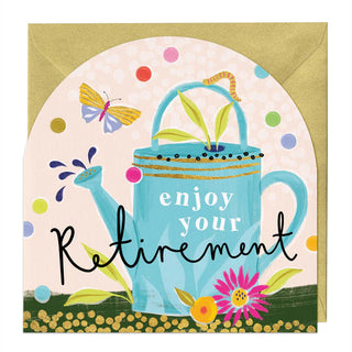 Neon Retirement Arch Card