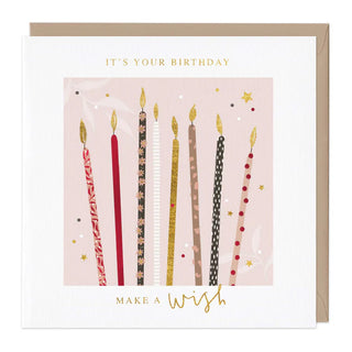 Delicate Candles Birthday Card