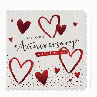 All My Love Anniversary Scalloped Card