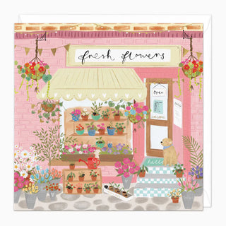 The Little Flower Shop Art Card