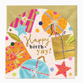 Neon Presents Birthday Arch Card