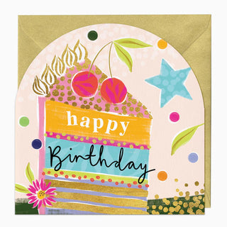 Neon Birthday Cake Arch Card