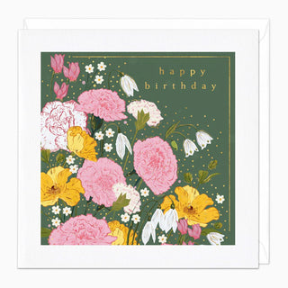 Floral Art Birthday Card
