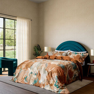 Foresta Double Duvet Cover Set Terracotta