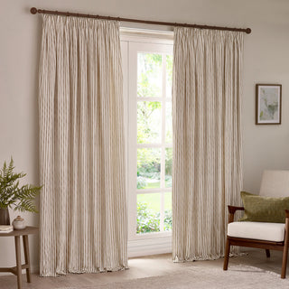 Hebden Striped Cotton Pencil Pleat 229x229 Curtains Natural