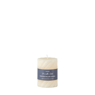 Vanilla Small Pillar Candle Twist - Ivory